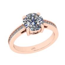 1.92 Ctw SI2/I1 Diamond 14K Rose Gold Engagement Ring(ALL DIAMOND ARE LAB GROWN)