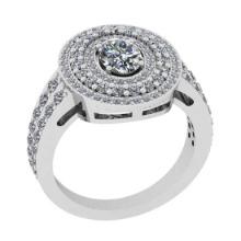 1.70 Ctw VS/SI1 Diamond Style 14K White Gold Engagement Halo Ring ALL DIAMOND ARE LAB GROWN