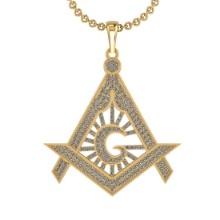 1.05 Ctw VS/SI1 Diamond 14K Yellow Gold Pendant Necklace (ALL DIAMOND LAB GROWN )