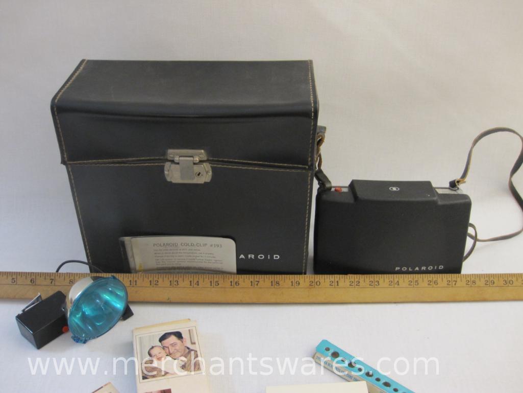 Vintage Polaroid Land Camera Automatic 100 Camera and Carrying Case, see pictures for included