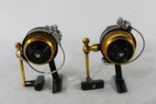 Two PENN 716Z open face spinning reels. Used.