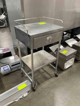 Stainless Steel Rolling Cart W/Drawer