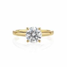 Certified 0.73 CTW Round Diamond Solitaire 14k Ring F/SI3