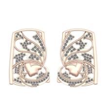 1.24 Ctw SI2/I1 Diamond 14K Rose Gold Antique style stud Earrings