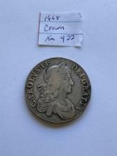 1668 CHARLES II CROWN COIN