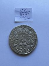 1770 NETHERLANDS - DUCATON SILVER RIDER COIN