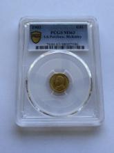 1903 G$1 GOLD COMMEMORATIVE COIN MCKINLEY - LOUISIANA PURCHASE PCGS MS63