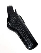 Bianchi #5BHL .38/.357 Smith & Wesson Black Leather Basket Weave Police Holster 
