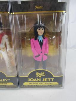 Funko Gold- Elvis Presley & Joan Jett 5" Vinyl Figures MIB