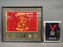 2 Gen. Gray framed commemoration medals.