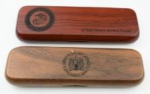 2 Wood Boxed Wooden Pens