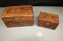 Vtg Carved Wooden Decorative Box