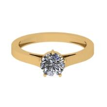 CERTIFIED 1.5 CTW D/SI1 ROUND (LAB GROWN Certified DIAMOND SOLITAIRE RING ) IN 14K YELLOW GOLD