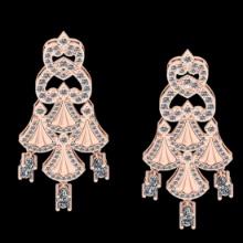 2.91 Ctw VS/SI1 Diamond 14K Rose Gold Dangling Earrings (ALL DIAMOND ARE LAB GROWN )