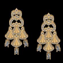 2.91 Ctw VS/SI1 Diamond 14K Yellow Gold Dangling Earrings (ALL DIAMOND ARE LAB GROWN )