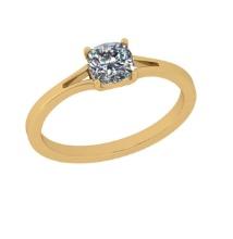 CERTIFIED 1 CTW F/SI1 ROUND (LAB GROWN Certified DIAMOND SOLITAIRE RING ) IN 14K YELLOW GOLD