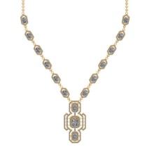 10.57 Ctw VS/SI1 Diamond 14K Yellow Gold Necklace ALL DIAMOND ARE LAB GROWN
