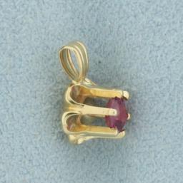 Natural Pink Sapphire Buttercup Pendant In 14k Yellow Gold