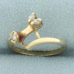 Diamond Ring Jacket In 14k Yellow Gold