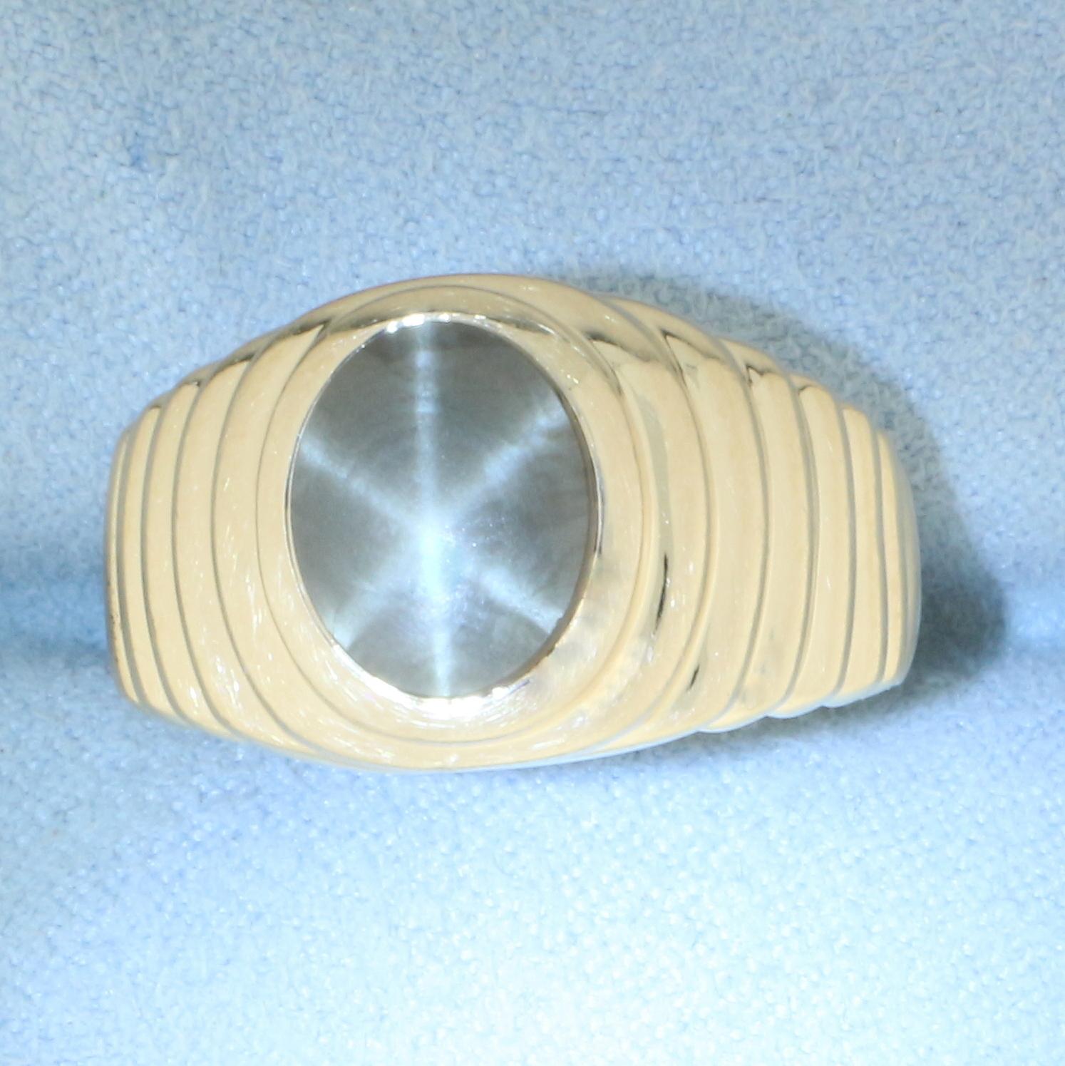 Star Sapphire Ring In 14k Yellow Gold