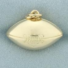 Vintage 3d Football Pendant Or Charm In 10k Yellow Gold