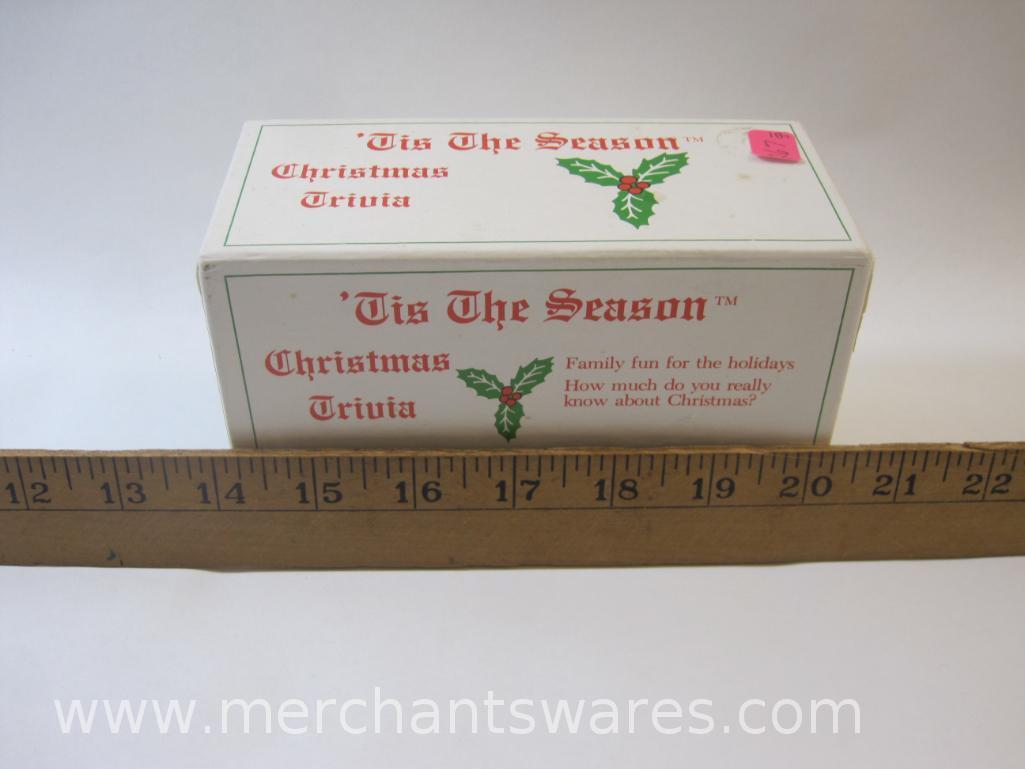 Tis The Season Christmas Trivia Game, 1990 Debco, in original box, 1 lb 5 oz