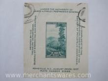 Great Smokey Mountains 1937 Souvenir Sheet, Scott #797