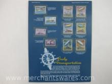 World of Stamps Series Early Transportation Commemorative Stamp Display