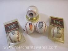Five Commemorative Baseballs including Cal Ripken Jr 2131 Consecutive Games, Kirby Puckett, Steve
