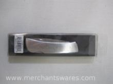 Stainless Lockback Folding Knife, made in China, New, 4 oz
