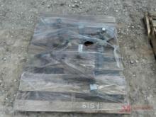 PALLET OF 3 TRAILER HITCHES & 1 VICE