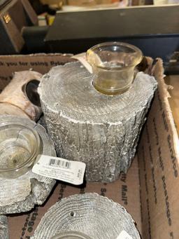 New Candle Holders in Faux Wood
