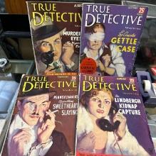 Four - 1930's Copies of True Detective Magazine