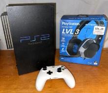 Gaming Lot- PS2 Console, Afterglow Gaming Headset for PS4 and Xbox one Controller
