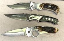 3 Spring Assisted Push Button Knives