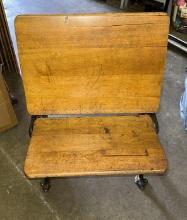 Antique Rear Seat School Desk- Rare to find a Rear Seat