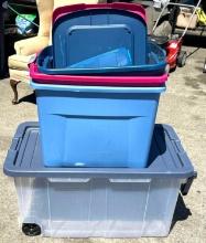 5 Sterlite Totes with Lids