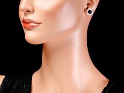 14k White Gold 5.8ct Diamond Earrings