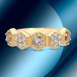 14k Gold 1.19cts Diamond Ring