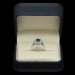 14K Gold 1.44ct Sapphire 1.02ct Diamond Ring