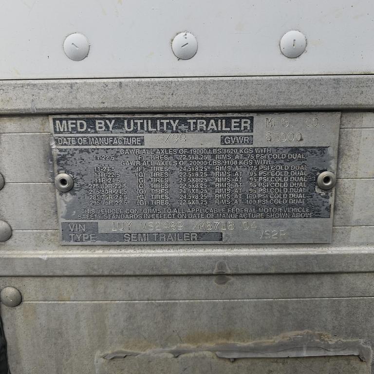 1999 Utility Reefer Trailer