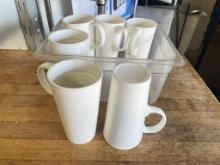 Tall Ceramic White Mugs