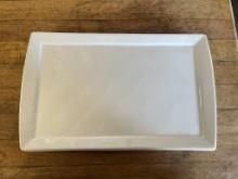 12.75” x 8” White Ceramic Serving Dish