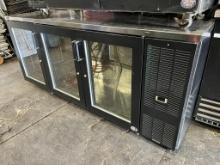 Perlick 3 Glass Door 84” Back Bar Cooler (Unit has Hole on top) Please refer to Photos