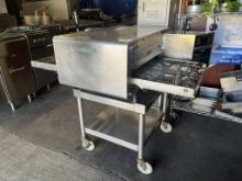 Turbo Chef Countertop 20 3/4” Conveyor Belt Pizza Oven 48 1/2” W x 33” D x 41 1/2” (w/table)