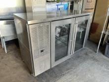 Perlick 2 Glass Door Reach In Back Bar Cooler 52 w x 24.75” d x 38.50” H