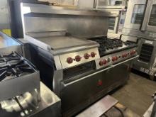 Wolf 70” Combination Gas Range 22” Griddle 8 Burners & 2 Ovens Below