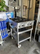 Jade Range Countertop Gas 4 Burner W/Equipment Stand on Casters