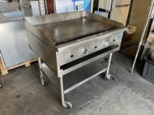 Imperial 36" Thermostatic Gas Griddle w/Equipment Stand on Casters