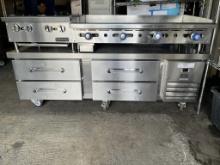 Kelvinator 74" 4 Drawer Refrigerated Chef Base